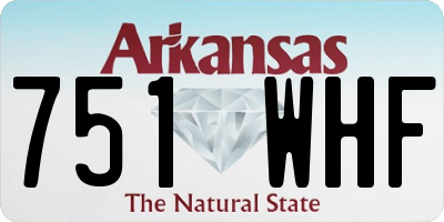 AR license plate 751WHF