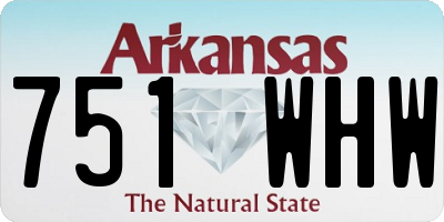 AR license plate 751WHW