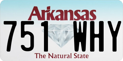 AR license plate 751WHY