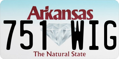 AR license plate 751WIG