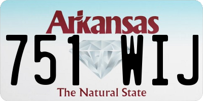 AR license plate 751WIJ