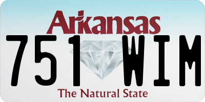 AR license plate 751WIM