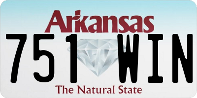 AR license plate 751WIN