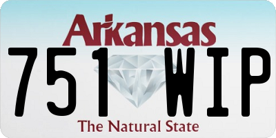 AR license plate 751WIP