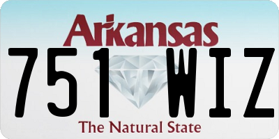 AR license plate 751WIZ