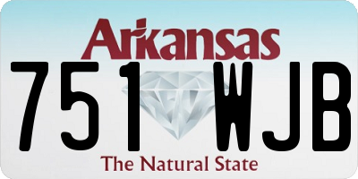 AR license plate 751WJB