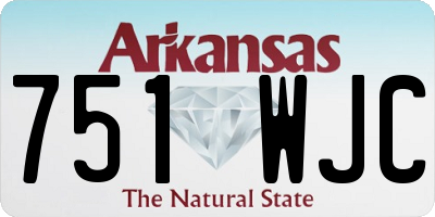 AR license plate 751WJC