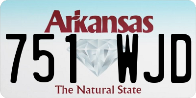 AR license plate 751WJD