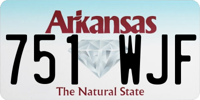 AR license plate 751WJF