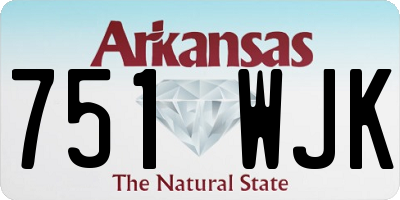 AR license plate 751WJK