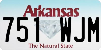 AR license plate 751WJM