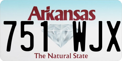 AR license plate 751WJX