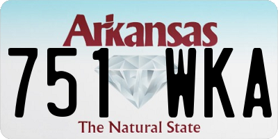 AR license plate 751WKA