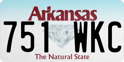 AR license plate 751WKC
