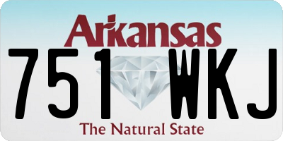 AR license plate 751WKJ