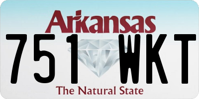 AR license plate 751WKT