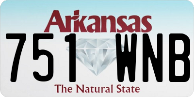 AR license plate 751WNB