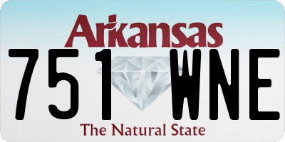 AR license plate 751WNE