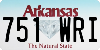 AR license plate 751WRI