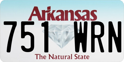 AR license plate 751WRN