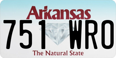 AR license plate 751WRO