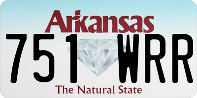AR license plate 751WRR