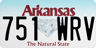 AR license plate 751WRV