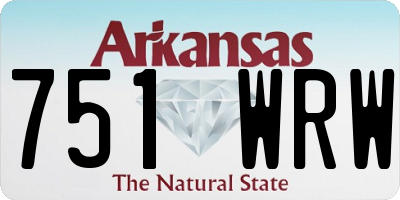 AR license plate 751WRW