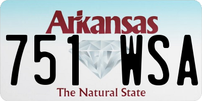 AR license plate 751WSA