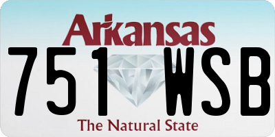 AR license plate 751WSB