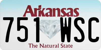 AR license plate 751WSC