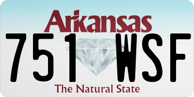 AR license plate 751WSF