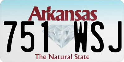 AR license plate 751WSJ