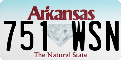 AR license plate 751WSN