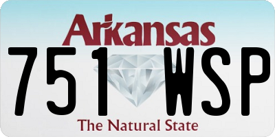 AR license plate 751WSP