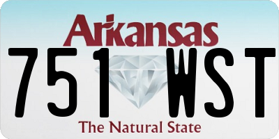 AR license plate 751WST