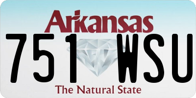 AR license plate 751WSU