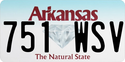 AR license plate 751WSV