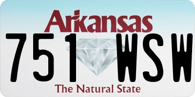 AR license plate 751WSW