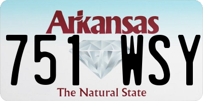 AR license plate 751WSY