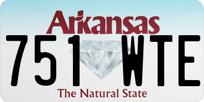 AR license plate 751WTE