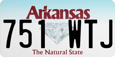 AR license plate 751WTJ