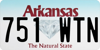 AR license plate 751WTN
