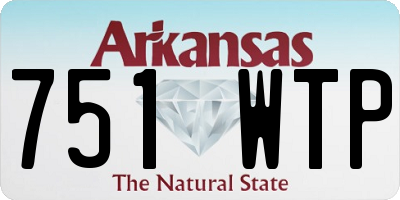 AR license plate 751WTP
