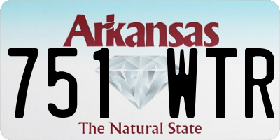 AR license plate 751WTR