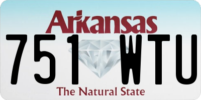 AR license plate 751WTU
