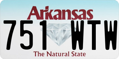 AR license plate 751WTW