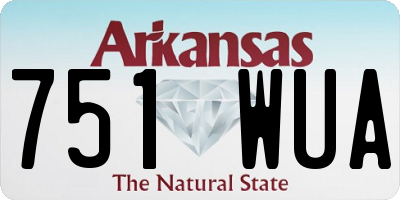 AR license plate 751WUA