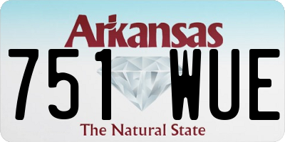 AR license plate 751WUE