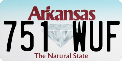 AR license plate 751WUF
